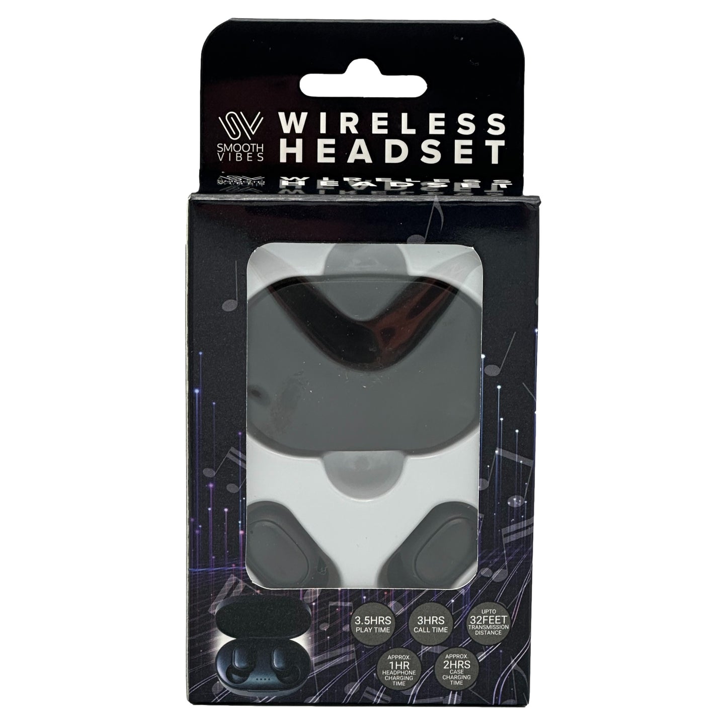 BLACK TRUE WIRELESS EARBUDS