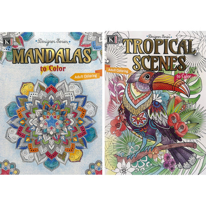DESIGNER SERIES COLORING BOOK ASSORTED