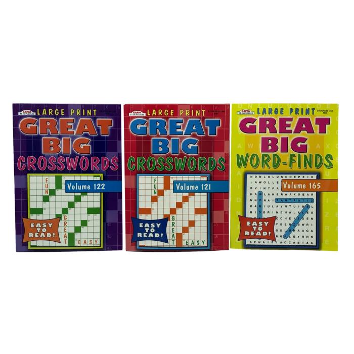 GREAT BIG PUZZLE BOOK LARGE PRINT ASSORTED
