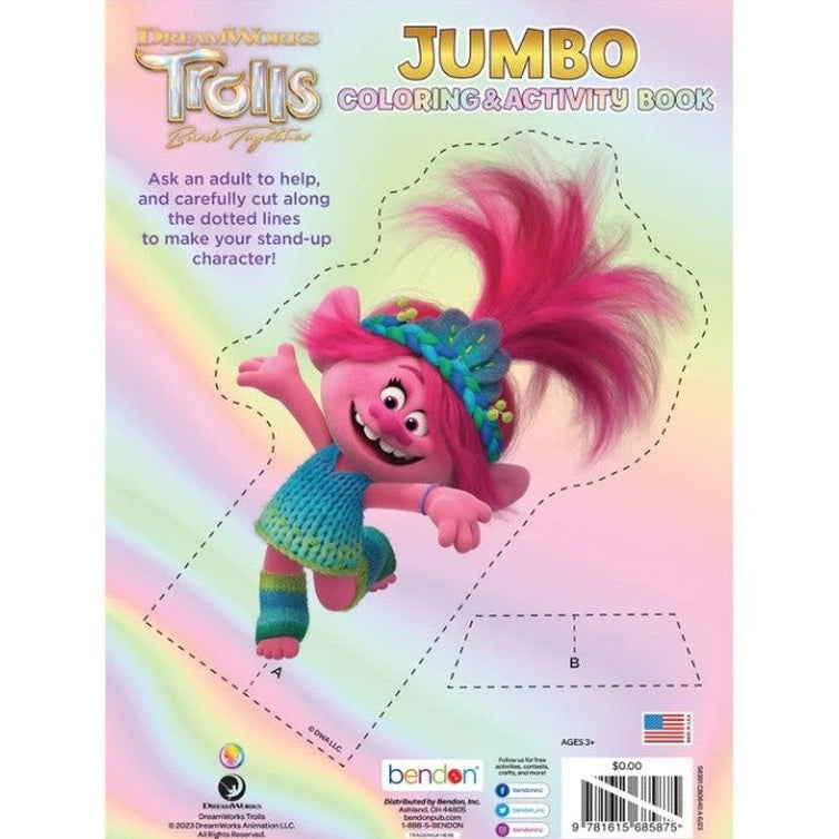 DREAMWORKS TROLLS BAND TOGETHER LIBRO JUMBO PARA COLOREAR Y ACTIVIDADES