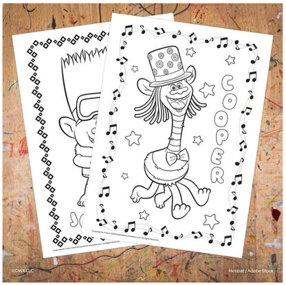 DREAMWORKS TROLLS BAND TOGETHER LIBRO JUMBO PARA COLOREAR Y ACTIVIDADES