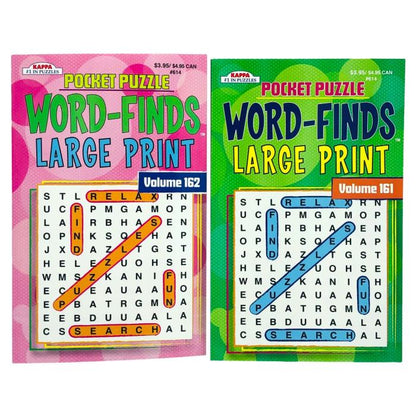 POCKET PUZZLE WORD FINDS LARGE PRINT DIGEST ASSORTED