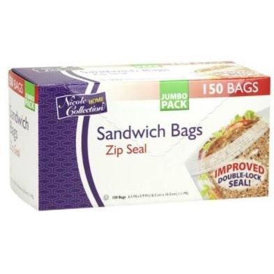 150 BOLSAS PARA SÁNDWICHES CON CIERRE ZIP PARA ALMACENAMIENTO EN CONGELADOR DE GRAN PESO