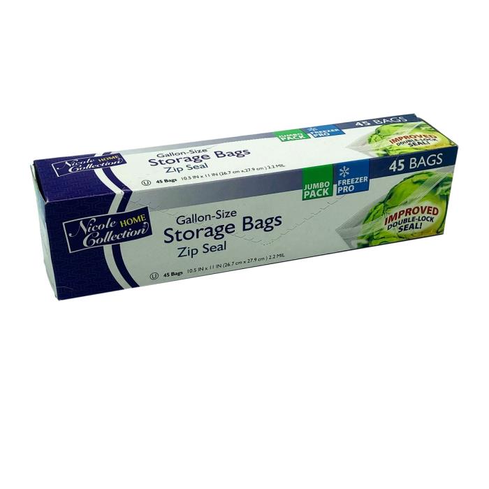 45 CT ZIP SEAL GALLON SIZE BAG HEAVY WEIGHT FREEZER STORAGE