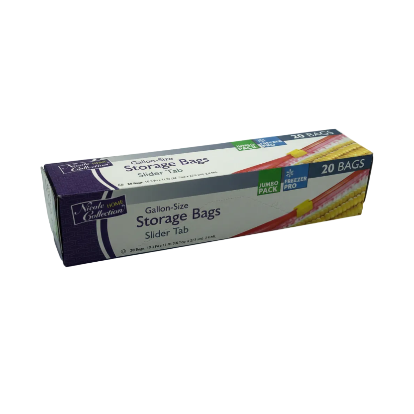 20 CT SLIDER SEAL GALLON BAGS HEAVY WEIGHT FREEZER STORAGE