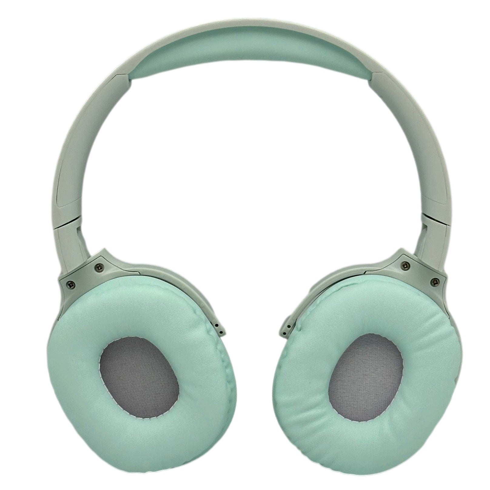 Light green over-ear headphones.
