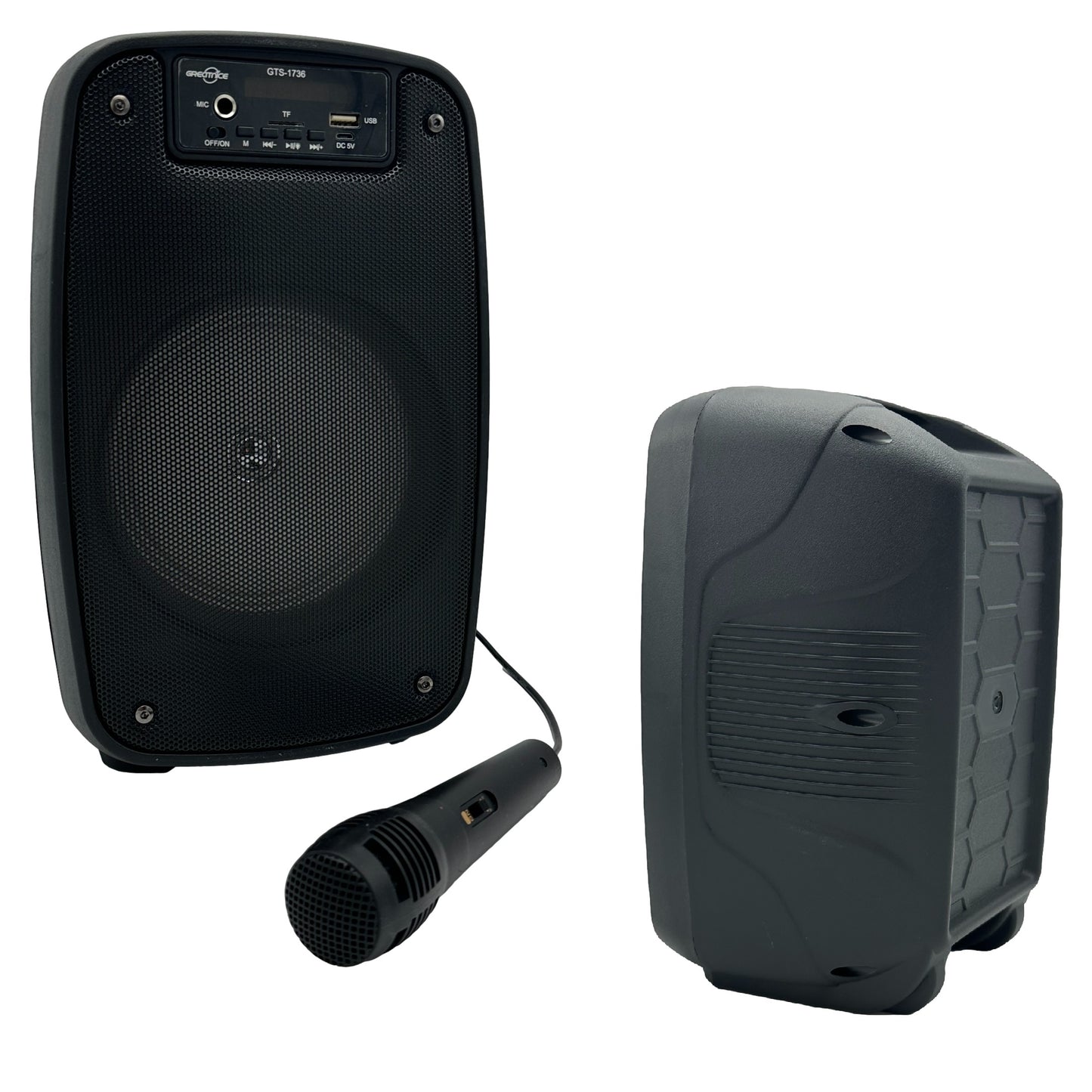 FLAME LIGHT KARAOKE BT SPEAKER & MIC 8.5 X 7 X 12.5 IN