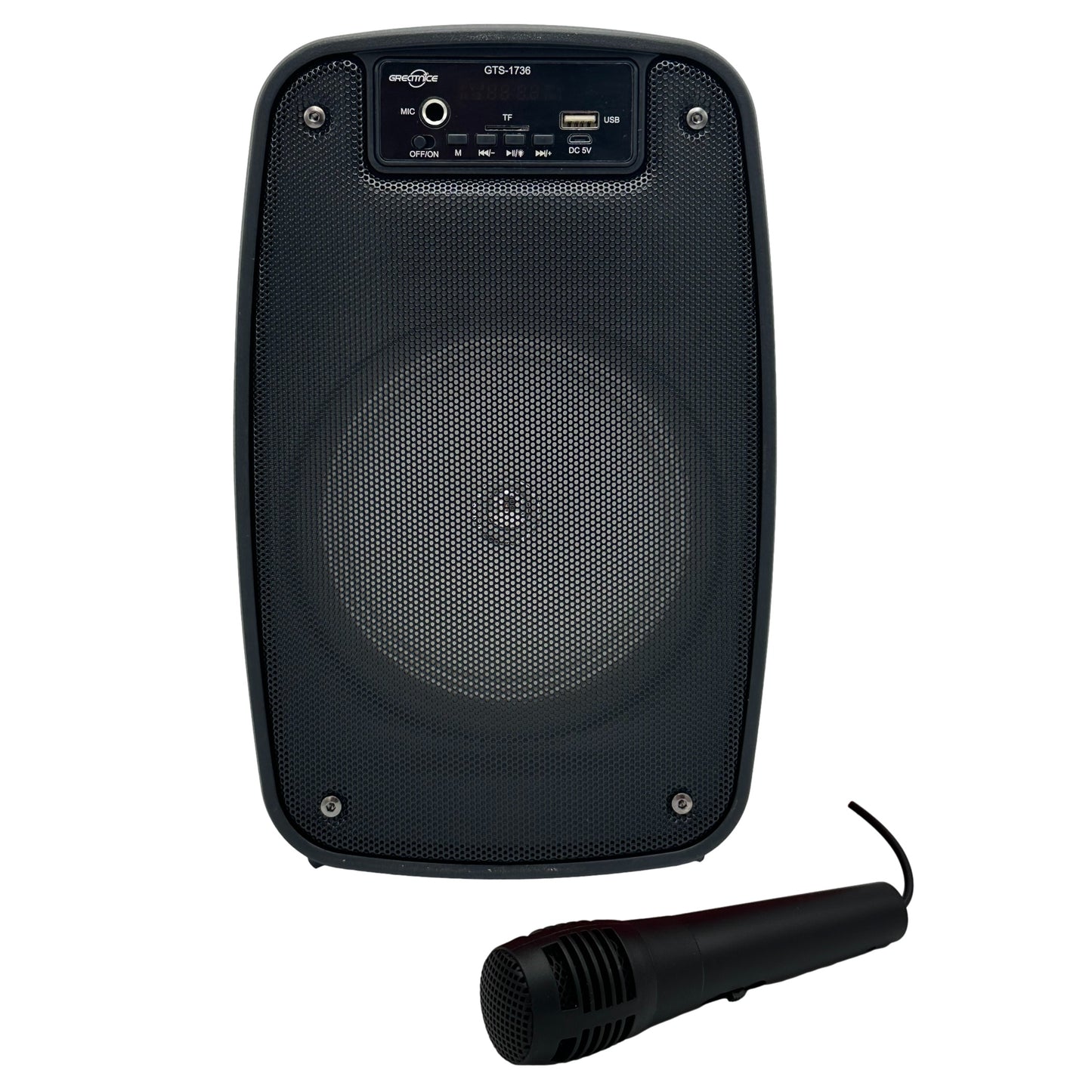 FLAME LIGHT KARAOKE BT SPEAKER & MIC 8.5 X 7 X 12.5 IN
