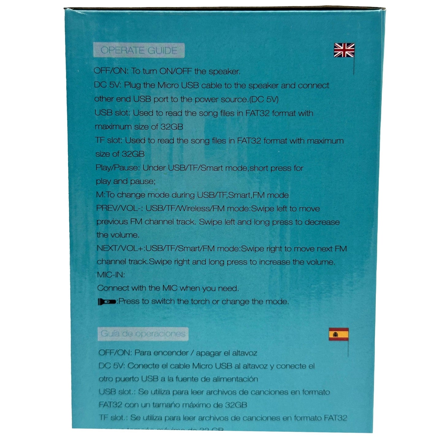 CAMPING BT SPEAKER ASSORTED 8 X 4.5 X 9.5 IN