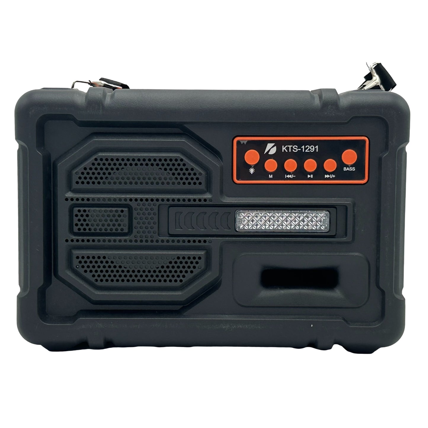 RETRO BT SPEAKER WITH CARRY STRAP 10.6 X 4.3 X 7.3 IN