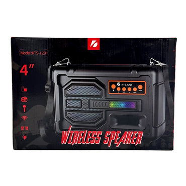 RETRO BT SPEAKER WITH CARRY STRAP 10.6 X 4.3 X 7.3 IN