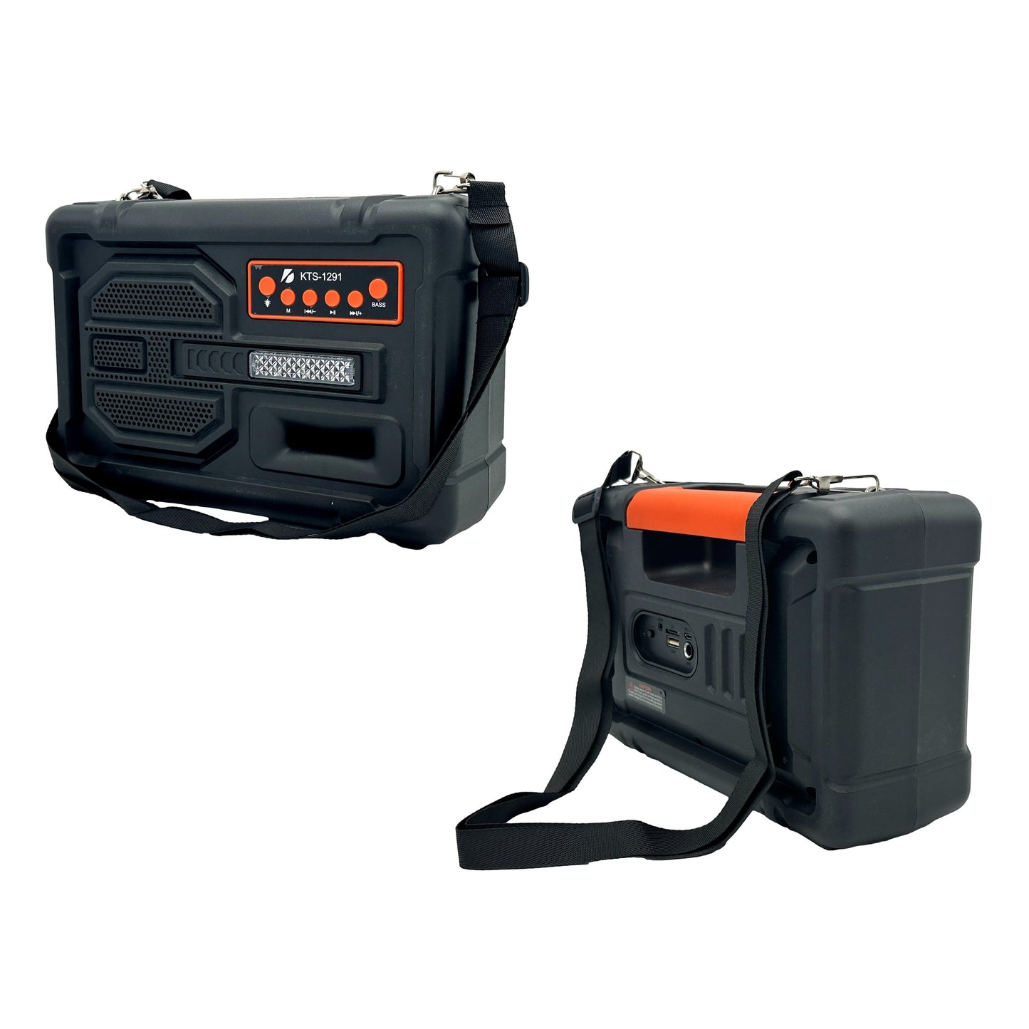 RETRO BT SPEAKER WITH CARRY STRAP 10.6 X 4.3 X 7.3 IN