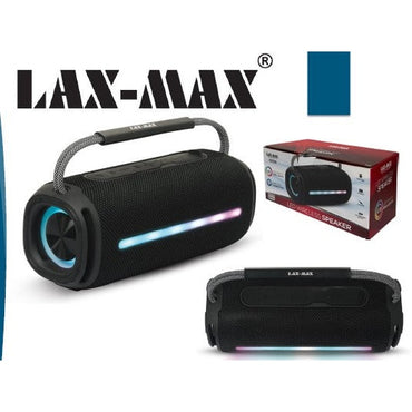 BLACK WATERPROOF BT PORTABLE SPEAKER WITH LIGHTS
