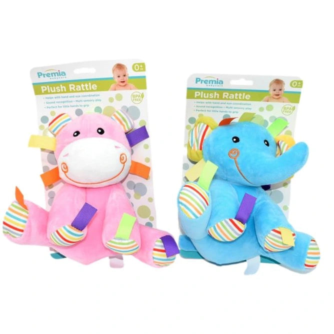 PLUSH RATTLE ASSORTED