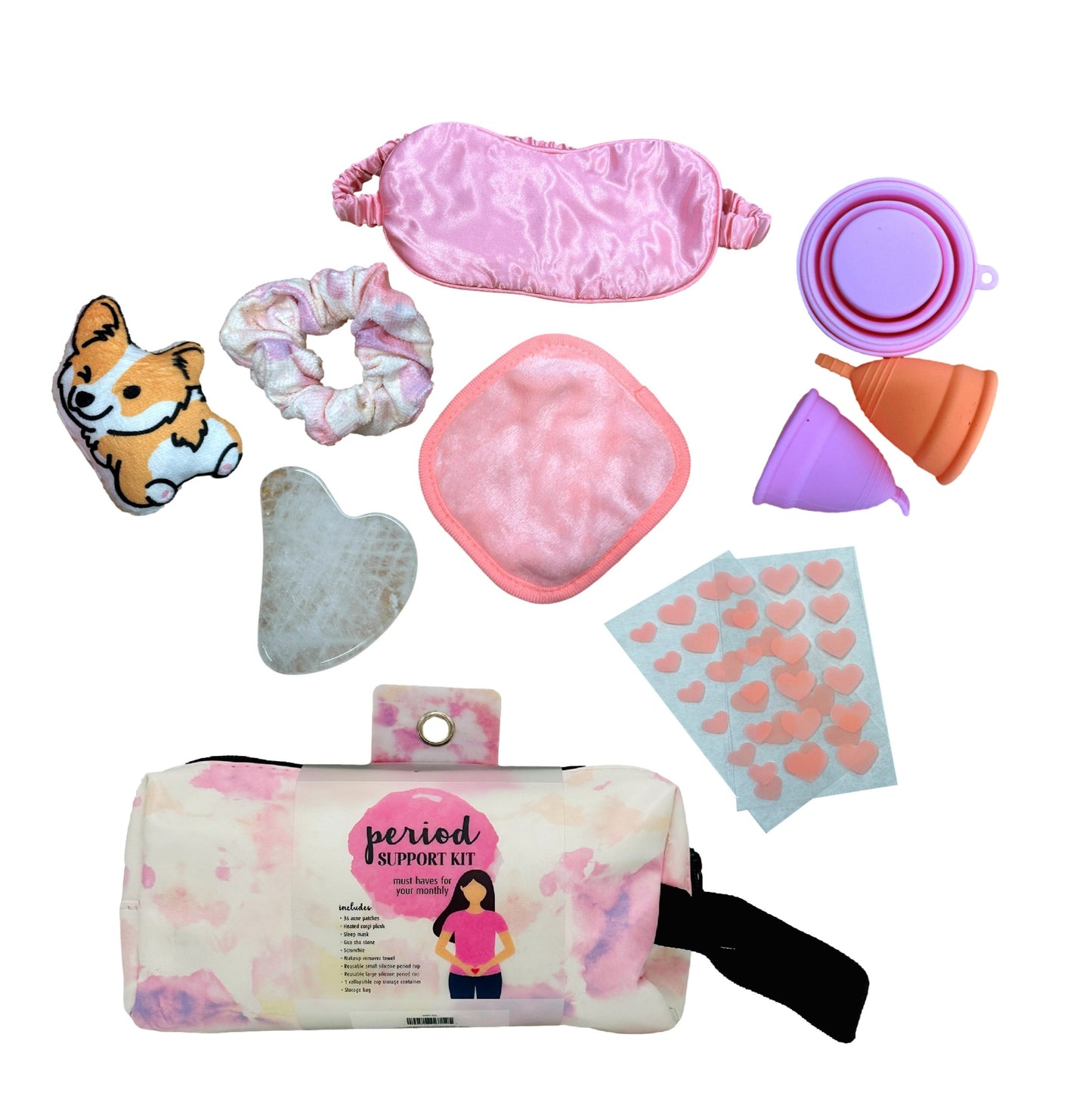 PERIOD SUPPORT KIT WITH 2 MENSTRUAL CUPS