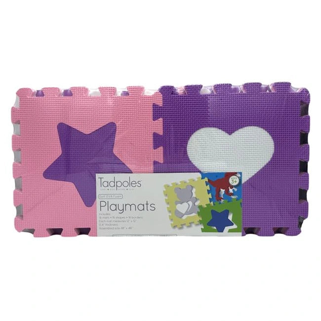 16 PC 4X4 FT PLAYMAT HEARTS AND STARS