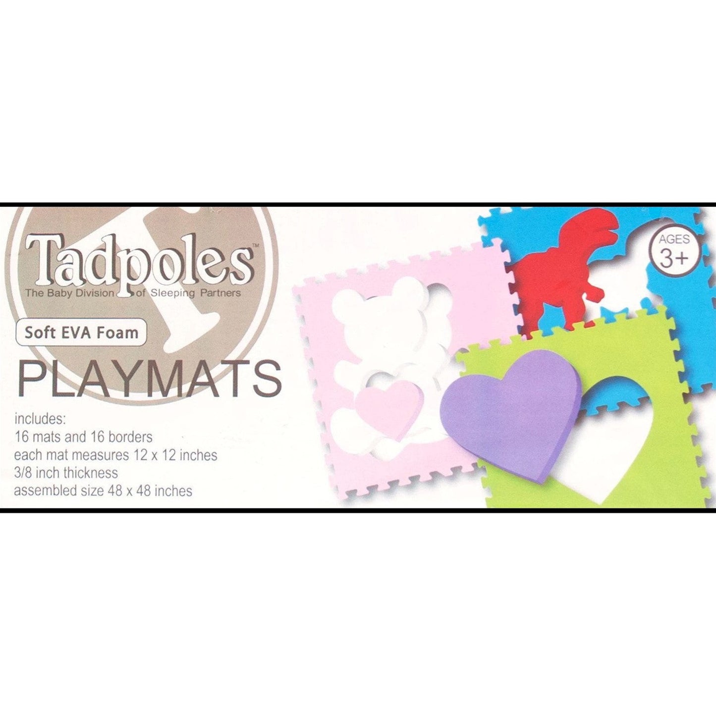 16 PC 4X4 FT PLAYMAT HEARTS AND STARS