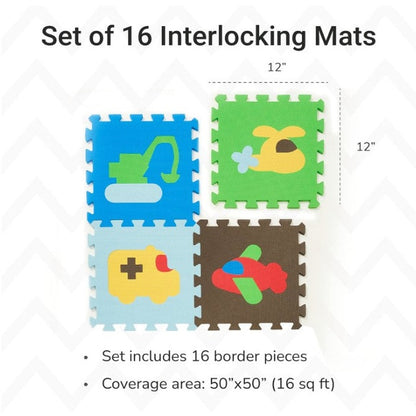 16 PC 4X4 FT PLAYMAT VEHICLES