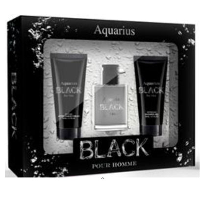 BOY'S 4 PC BATH & BODY GIFY SET - AQUARIUS BLACK