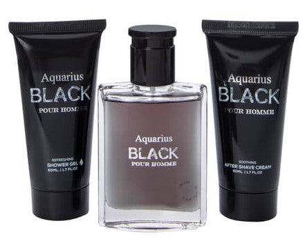 BOY'S 4 PC BATH & BODY GIFY SET - AQUARIUS BLACK