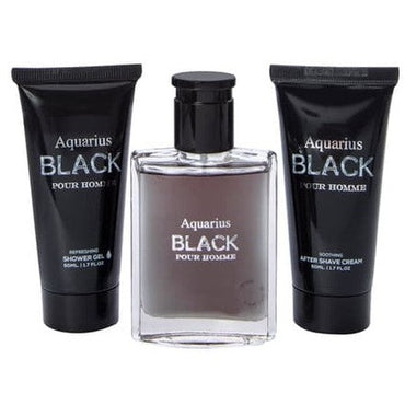 BOY'S 4 PC BATH & BODY GIFY SET - AQUARIUS BLACK