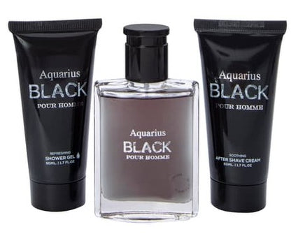 BOY'S 4 PC BATH & BODY GIFY SET - AQUARIUS BLACK