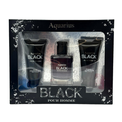 BOY'S 4 PC BATH & BODY GIFY SET - AQUARIUS BLACK