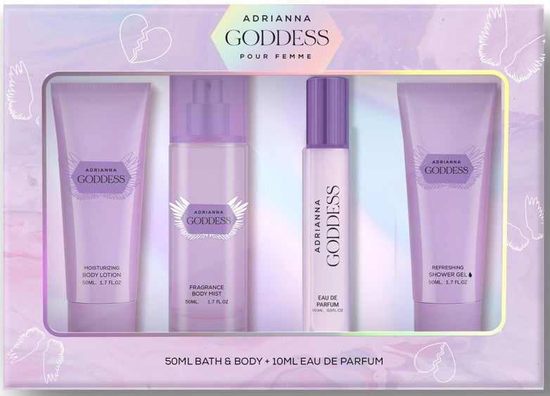 GIRL'S 4 PC BATH AND BODY GIFT SET - ADRIANNA GODDESS