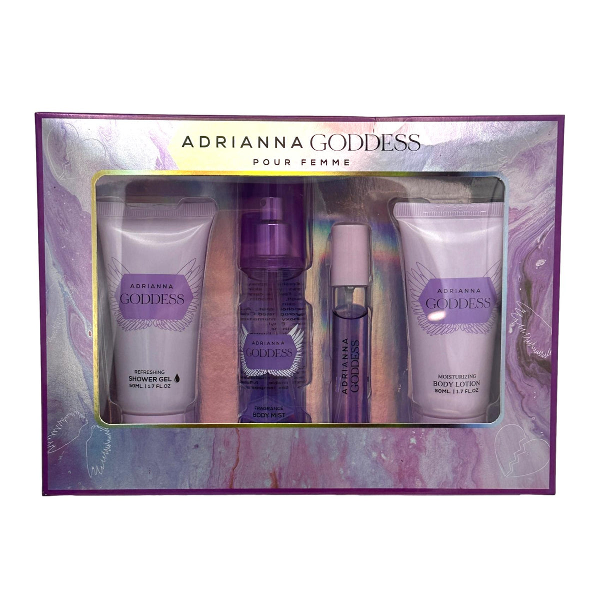 GIRL'S 4 PC BATH AND BODY GIFT SET - ADRIANNA GODDESS