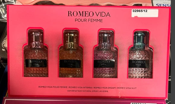 GIRL'S 4 PC PERFUME GIFT SET - ROMEO VIDA