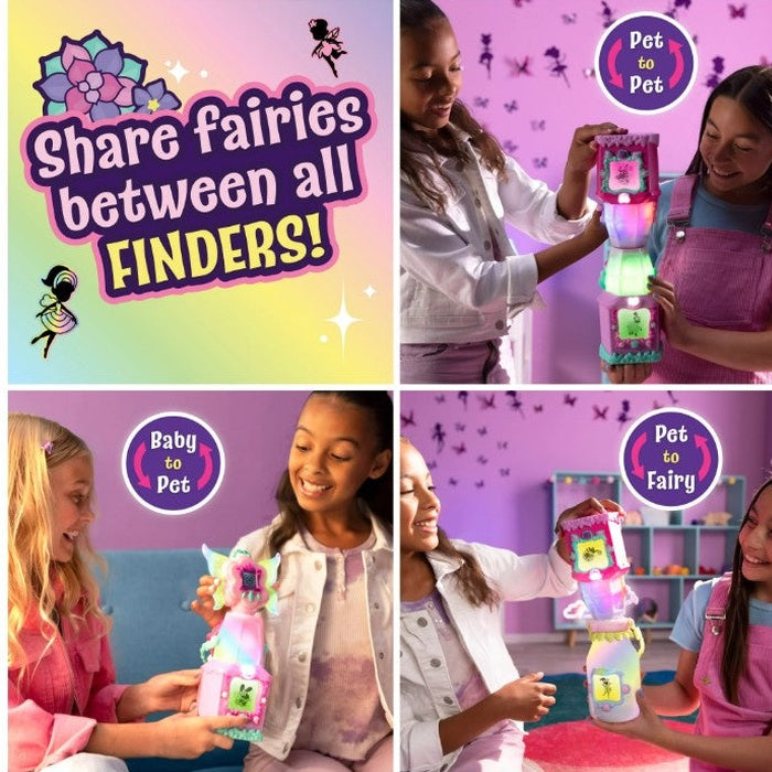 A product advertisement featuring images of young girls playing with a toy, with accompanying text.