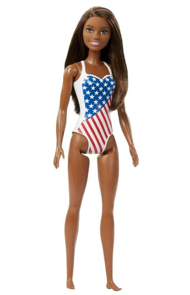 12 IN FLAG BEACH BARBIE