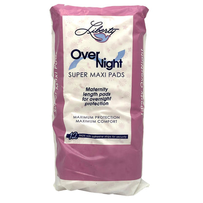 12 CT OVER NIGHT SUPER MAXI PAD