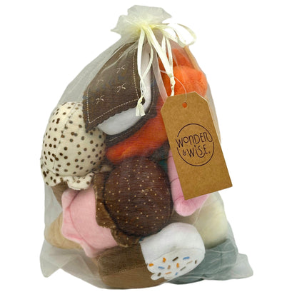 10 PC PLUSH ICE CREAM TREATS PLAY SET