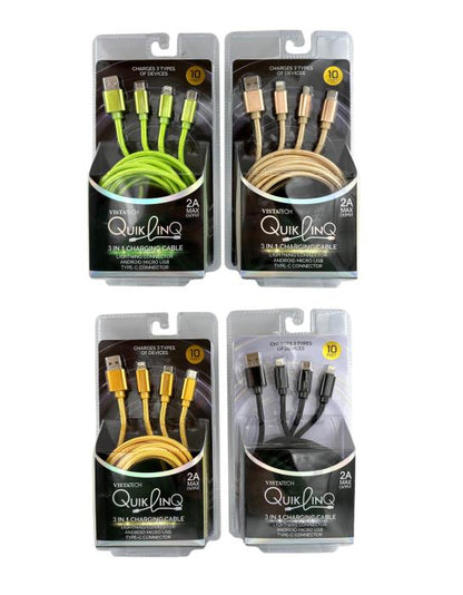 10 FT 3 -N-1 CHARGING CABLE ASSORTED