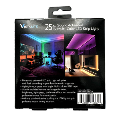 25 FT LED SOUND ACTIVATED LIGHT STRIP