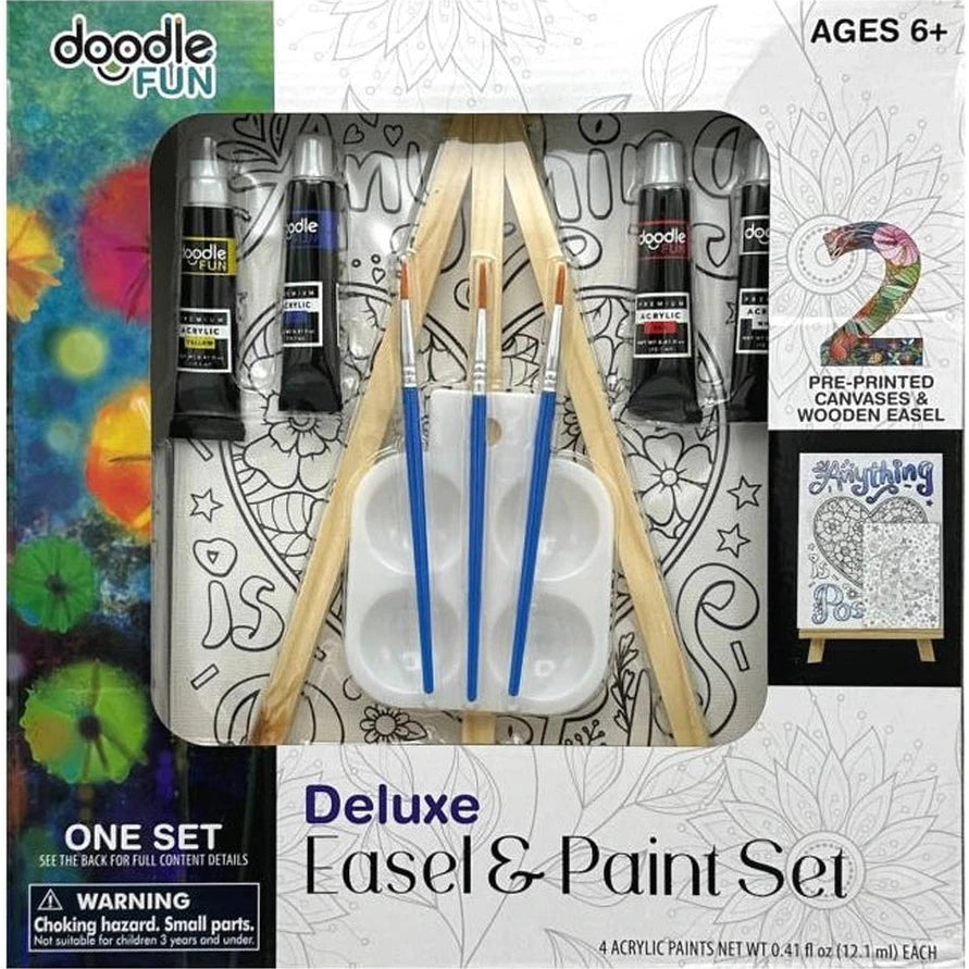 11 PC DELUXE EASEL & PAINT SET