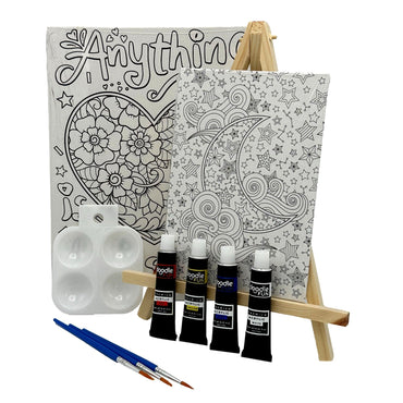 11 PC DELUXE EASEL & PAINT SET