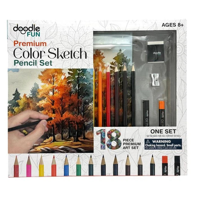 18 PC COLOR SKETCH PENCIL SET