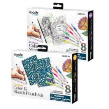 Two doodle fun color sketch kits.