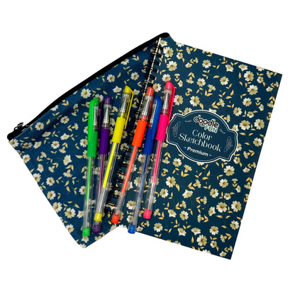 8 PC COLOR & SKETCH POUCH KIT ASSORTED