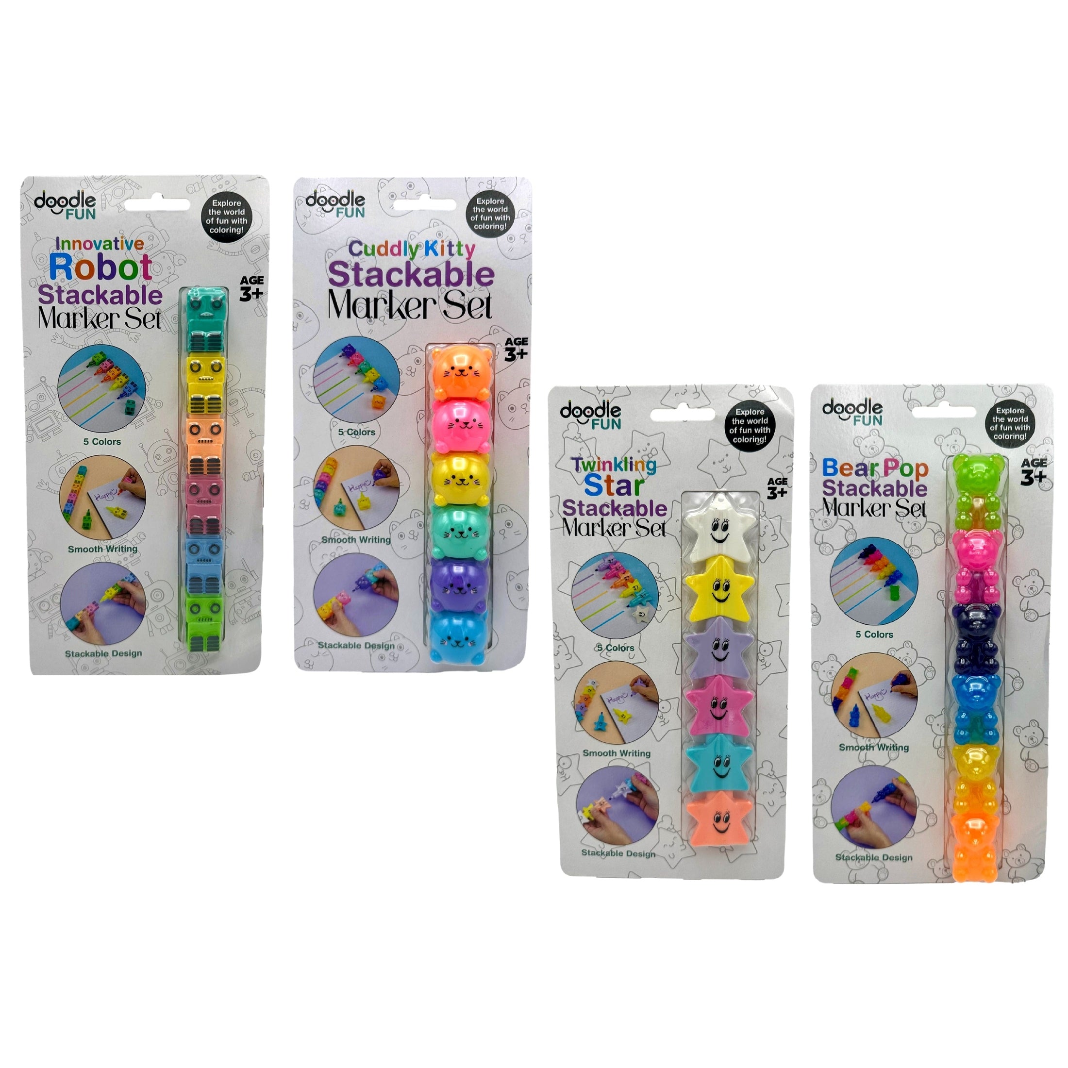 STACKABLE MARKERS ASSORTED – HDI Wholesale