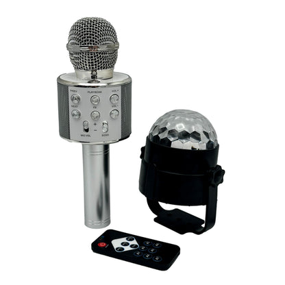 KARAOKE MICROPHONE AND PARTY LIGHT SET