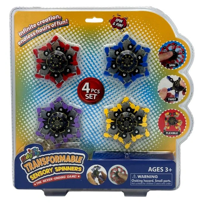 4 PC TRANSFORMABLE FIDGET SPINNERS