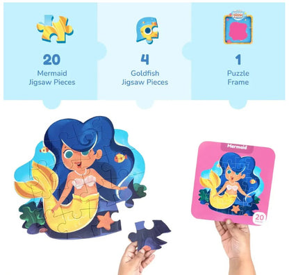 2 PK MY FIRST JIGSAW PUZZLE - MERMAID AND THE GOLDFISH