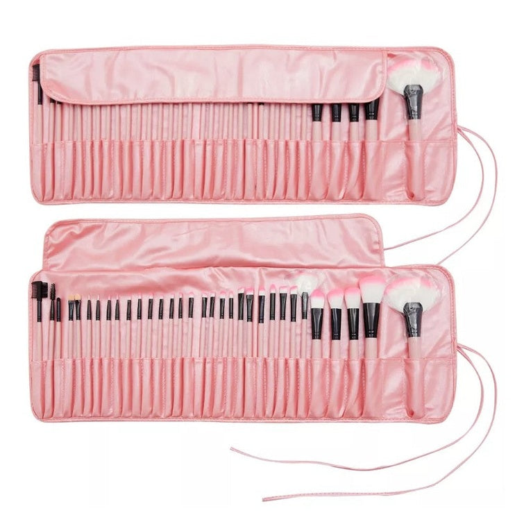 32 PC PROFESSIONAL MAKEUP BRUSH SET WITH STORAGE POUCH