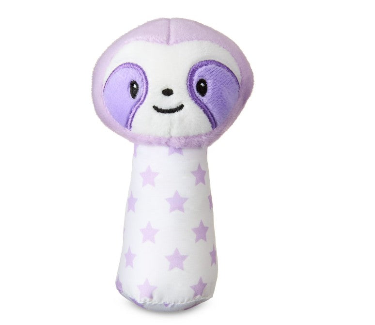 6 IN SLOTH HAND-GRIP PLUSH RATTLE
