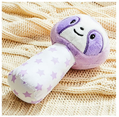 6 IN SLOTH HAND-GRIP PLUSH RATTLE