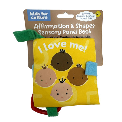 AFFIRMATION AND SHAPES SENSORY PANEL CRINKLE BOOK