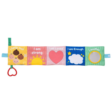 AFFIRMATION AND SHAPES SENSORY PANEL CRINKLE BOOK